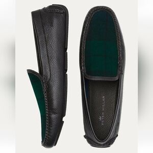 Peter Millar Shetland Leather & Tartan Wool Driving Loafer Sz 8.5